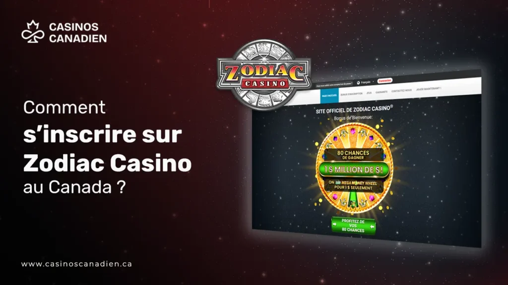 Comment s’inscrire sur Zodiac Casino
