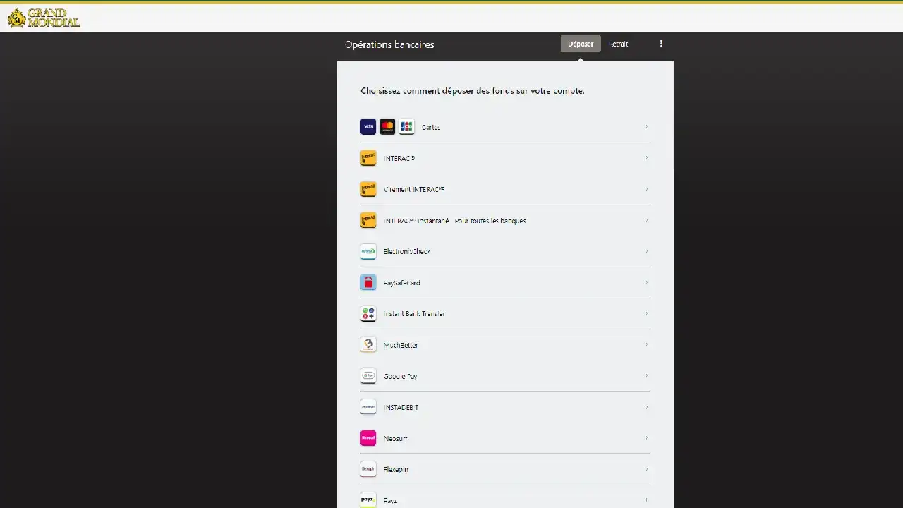 Étape 5 : Déposer des fonds sur votre compte