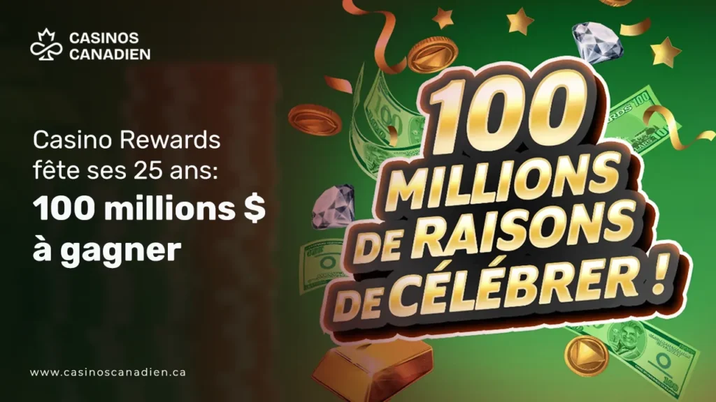 Casino Rewards fête ses 25 ans 100 millions $ à gagner
